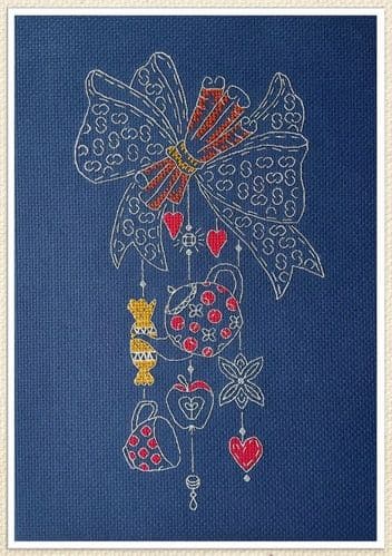 Tea Bow cross stitch chart by Artmishka Cross Stitch